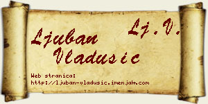 Ljuban Vladušić vizit kartica